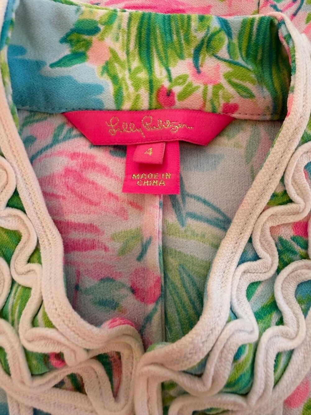 Lilly Pulitzer Jane Womens Shift Dress Size 4 Polyester Collar Multicolor Casual - Picture 5 of 12